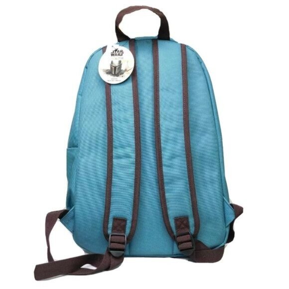 Star Wars Mandalorian Backpack Youth Size With Side Pockets & Front Zip Compartm - Picture 2 of 3